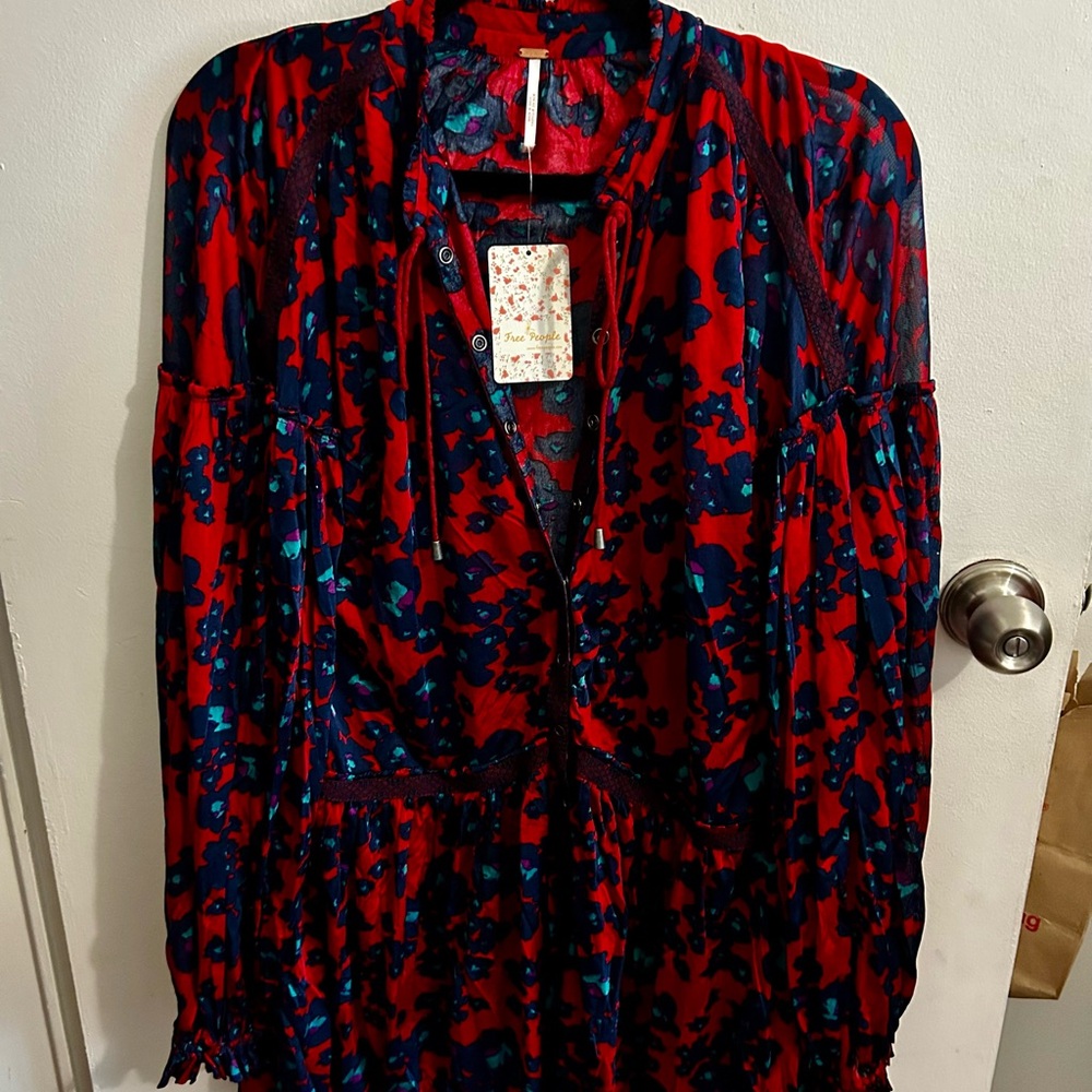 Free People Love Letter Floral Tunic Dress